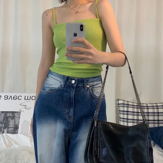 [Slim Fit] Lime Ribbed Soft Sleeveless (4 colors)