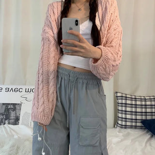 [Summer ver/Delicate~] Summer Cable Knit Bolero Cardigan (5 colors)