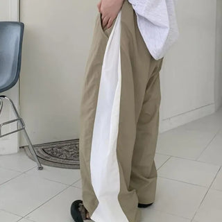 [UNISEX] Meric Line Color Block Elastic Waist Pants
