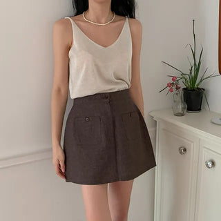 Flaxseed Linen A-line SK