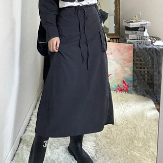 Cozy Cargo Pocket Long Skirt