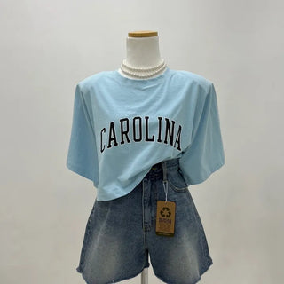 A-line cycling denim shorts
