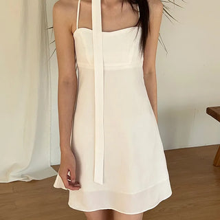 Wake Satin Dress - Scarf Set