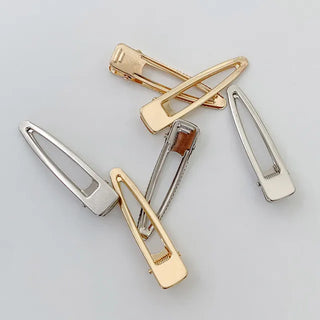 ◈◈Lowest Price◈High Teen Silver Claw Clip Hair Clip Triangle Side Hair Bangs Snap Pin Hair Clip