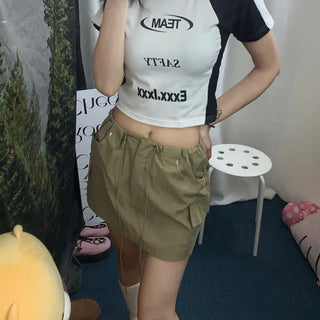 Raglan color-block short-sleeve t-shirt