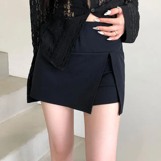 Jersey mini skirt / Jersey slit skirt