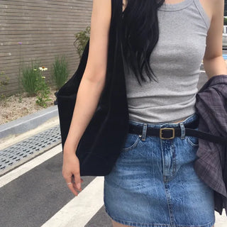 Crow Denim Mini Skirt