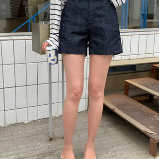Messie's Summer Raw Leggings Denim Shorts