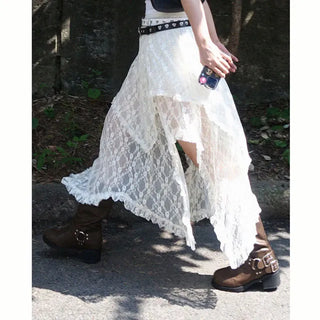 Lace layered skirt