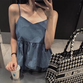 Freddy Shirred Sleeveless Top