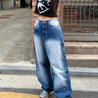 Yellow Wash Wide Denim