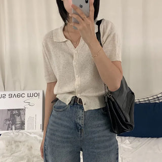 [Summer ver./Cool!] Every Linen Collared Short Sleeve Cardigan (6 colors)