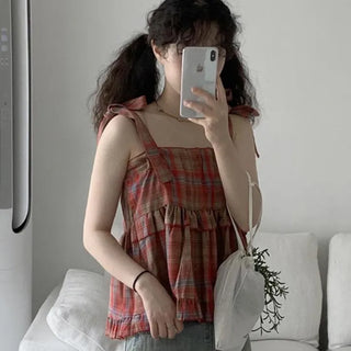 Poppins checkered bustier