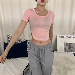 [Slim Fit/Guaranteed Fit/Cinched Waist] Summer Rounded Basic Inner Short Sleeve T-shirt (5 colors)