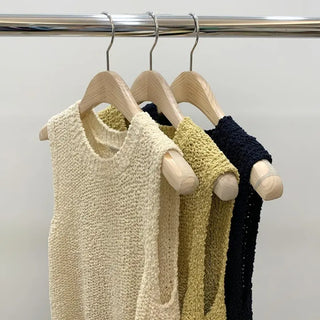 Round Boucle Summer Sleeveless Top