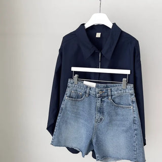 Weather Loose Fit Colored Cotton Shirt