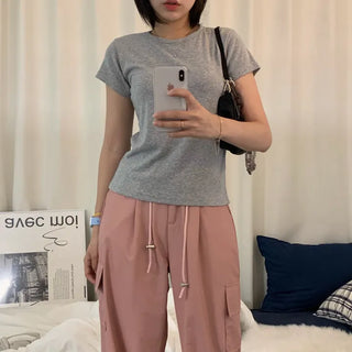 [Standard Fit/Department Store Quality] Sturdy Basic Round Neck Plain Inner Short Sleeve T-shirt (6 colors)