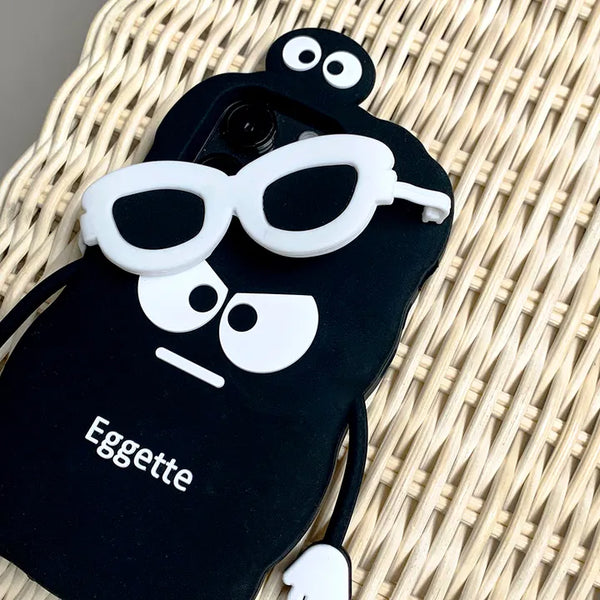 Detachable Sunglasses Silicone Dust Character Silicone iPhone Case