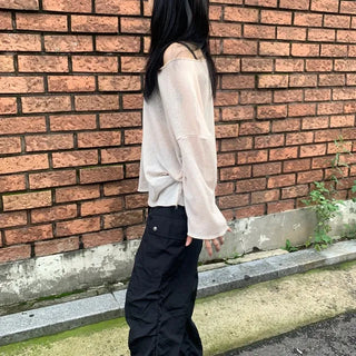 Lip Neck Mesh Top