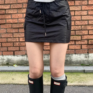 Glossy Pocket Mini Skirt