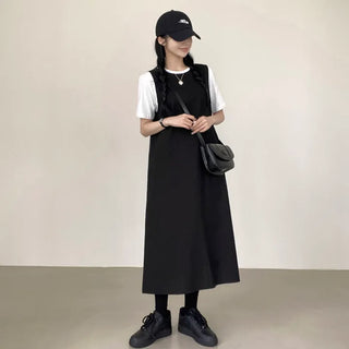 Guaranteed Cuteness, Sleeveless Long Dress with Back Ribbon Pocket