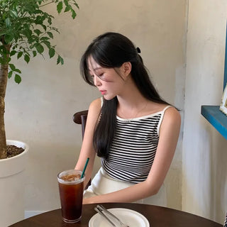 Lint Boatneck Ribbed Sleeveless