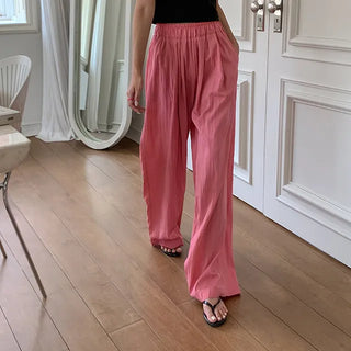 Wide banding pants