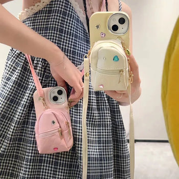 Crossbody Mini Bag Metal Camera Bezel iPhone Case