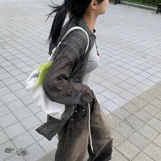 String Wash Wide Denim
