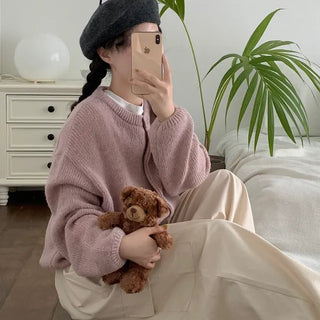 foil alpaca cardigan