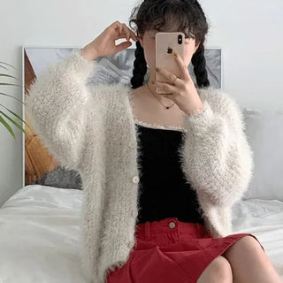 Cute fluffy cardigan