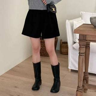 Corduroy Elastic Waist Shorts  Half Pants Corduroy Shorts