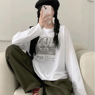Typographic long-sleeve T-shirt