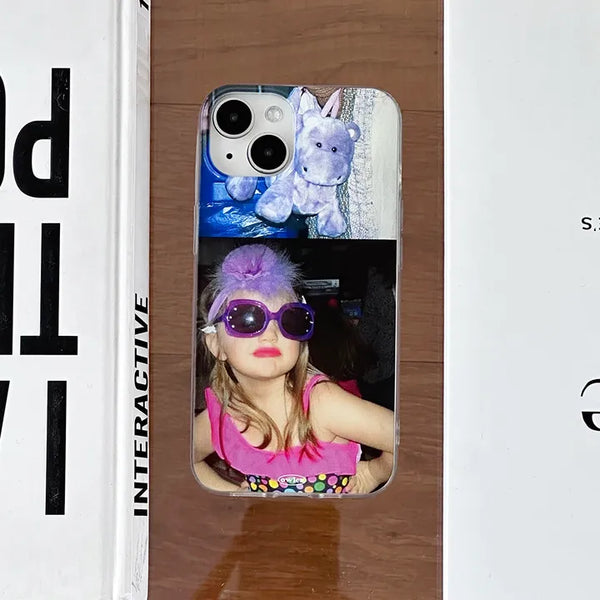 Sunglasses Girl Cute Vibe Image Jelly iPhone Case