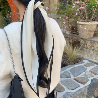 Pave Line Color Block Silky Scarf