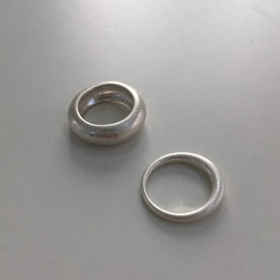 Simple Vintage Ring  Layered Rings Silver Rings