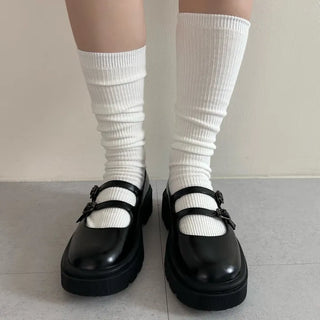 ribbed knee socks
