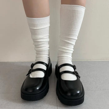 ribbed knee socks