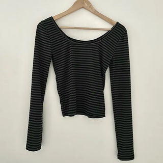 Owl striped U-neck tee