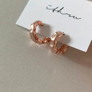 Dodream Mini One-Touch Ring Earrings (Silver, Rose Gold, Gold)