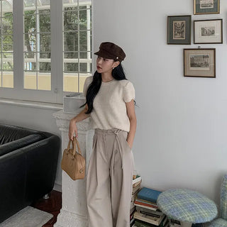 Buzz acrylic cap sleeve knit