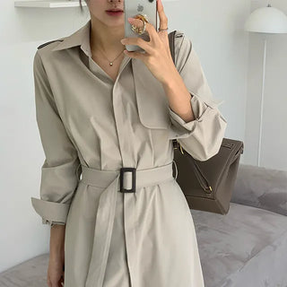 Trench Long Belted Dress