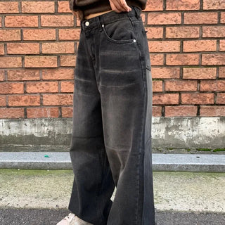 Cat Denim Wide Pants