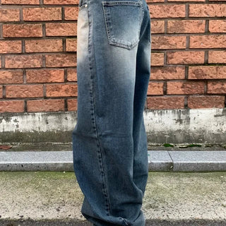 Asymmetrical Washed Denim