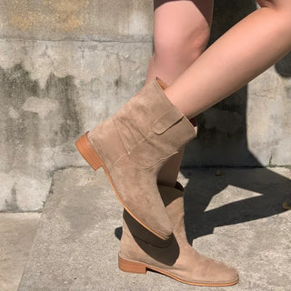 Irvine Suede Western Ankle Short Boots 3cm