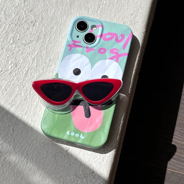 Cool Frog Sunglasses Smart Talk Set Frog iPhone Case