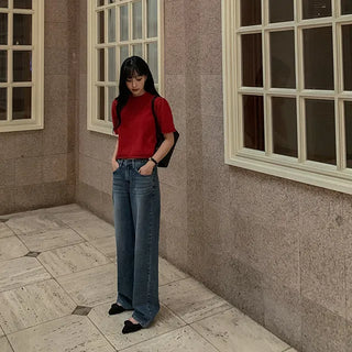 Hige wide denim pants
