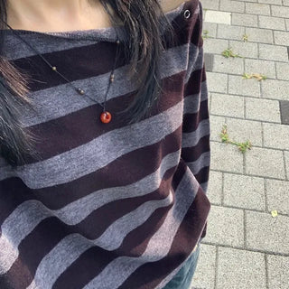 Snap Striped Knit