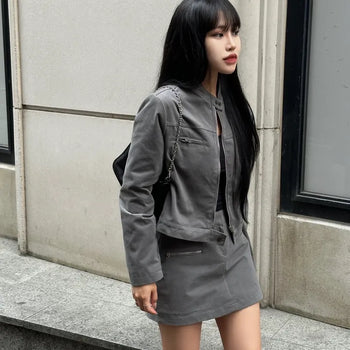 Street Zipper Biker Jacket