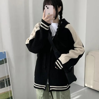 [UNISEX] Kento Hooded Knit Zip-up